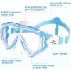 imageKids Snorkel Set Dry Top Snorkel Mask Snorkeling Gear for Kids Boys Girls Youth No Leak Comfy Mouthpiece AntiFog 180 Panoramic View Scuba Diving Swim Pool Equipment Snorkel KitBlue