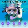 imageKids Snorkel Set Dry Top Snorkel Mask Snorkeling Gear for Kids Boys Girls Youth No Leak Comfy Mouthpiece AntiFog 180 Panoramic View Scuba Diving Swim Pool Equipment Snorkel KitPurple