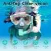 imageKids Snorkel Set Dry Top Snorkel Mask Snorkeling Gear for Kids Boys Girls Youth No Leak Comfy Mouthpiece AntiFog 180 Panoramic View Scuba Diving Swim Pool Equipment Snorkel KitGreen