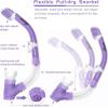 imageKids Snorkel Set Dry Top Snorkel Mask Snorkeling Gear for Kids Boys Girls Youth No Leak Comfy Mouthpiece AntiFog 180 Panoramic View Scuba Diving Swim Pool Equipment Snorkel KitPurple