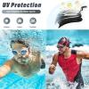 imageSeago 2 Pack Swimming Goggles Antifog AntiUV Silicone Swim Goggles Adult Women MenBlack  Blue White
