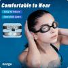 imageSeago 2 Pack Swimming Goggles Antifog AntiUV Silicone Swim Goggles Adult Women MenBlack  Blue White