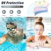 imageSeago 2 Pack Swimming Goggles Antifog AntiUV Silicone Swim Goggles Adult Women MenBlue White  Pink White