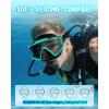 imageSeago 3 Window Swim Goggles with Nose Cover Panoramic View AntiLeak Tempered Lens Swimming Goggles for Adults Men WomenGreen
