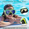 imageSeago Kids Swim Goggles Snorkel Diving Mask for Youth515 AntiFog 180 Clear ViewBlue Mirrored Pink