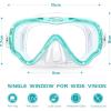 imageSeago Kids Swim Goggles Snorkel Diving Mask for Youth515 AntiFog 180 Clear ViewGreen