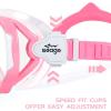imageSeago Kids Swim Goggles Snorkel Diving Mask for Youth515 AntiFog 180 Clear ViewLight Pink  White