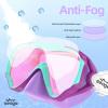 imageSeago Kids Swim Goggles Snorkel Diving Mask for Youth515 AntiFog 180 Clear ViewMirrored Purple