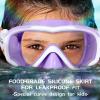 imageSeago Kids Swim Goggles Snorkel Diving Mask for Youth515 AntiFog 180 Clear ViewPurple  White