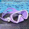 imageSeago Kids Swim Goggles Snorkel Diving Mask for Youth515 AntiFog 180 Clear ViewPurple  White