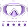 imageSeago Kids Swim Goggles Snorkel Diving Mask for Youth515 AntiFog 180 Clear ViewPurple  White