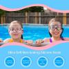 imageSeago Swim Goggles 2 Pack AntiFog AntiUV Wide View Swimming Goggles for Kids 314Blue  Pink