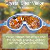 imageSeago Swim Goggles 2 Pack AntiFog AntiUV Wide View Swimming Goggles for Kids 314Blue White  Orange Green