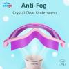 imageSeago Swim Goggles 2 Pack AntiFog AntiUV Wide View Swimming Goggles for Kids 314Lightgreen  Purple