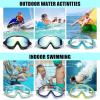 imageSeago Swim Goggles 2 Pack AntiFog AntiUV Wide View Swimming Goggles for Kids 314LightgreenMirrored  BlackMirrored