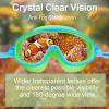 imageSeago Swim Goggles 2 Pack AntiFog AntiUV Wide View Swimming Goggles for Kids 314Pink  Green Blue