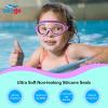 imageSeago Swim Goggles 2 Pack AntiFog AntiUV Wide View Swimming Goggles for Kids 314Purple  Pink