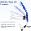 imageSeago Swim Snorkel for Lap Swimming Dry Top Front Swimmer Snorkel for Adult Youth Snorkel Gear Swimming Training Equipment in Pool and Open Water with Comfy Head Pads FoodGrade Silicone MouthpieceBlue