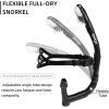 imageSeago Swim Snorkel for Lap Swimming Dry Top Front Swimmer Snorkel for Adult Youth Snorkel Gear Swimming Training Equipment in Pool and Open Water with Comfy Head Pads FoodGrade Silicone MouthpieceBlack