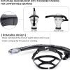 imageSeago Swim Snorkel for Lap Swimming Dry Top Front Swimmer Snorkel for Adult Youth Snorkel Gear Swimming Training Equipment in Pool and Open Water with Comfy Head Pads FoodGrade Silicone MouthpieceBlack