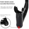imageSeago Swim Snorkel for Lap Swimming Dry Top Front Swimmer Snorkel for Adult Youth Snorkel Gear Swimming Training Equipment in Pool and Open Water with Comfy Head Pads FoodGrade Silicone MouthpieceBlack