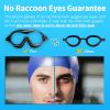 imageSwim Goggles No Leaking AntiFog Pool Goggles Swimming Goggles for Adult Men Women Youth UV Protection 180 Clear VisionBlack With Clear Lens