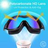 imageSwim Goggles No Leaking AntiFog Pool Goggles Swimming Goggles for Adult Men Women Youth UV Protection 180 Clear VisionBlack With Mirrored Blue