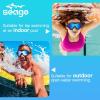 imageSwim Goggles No Leaking AntiFog Pool Goggles Swimming Goggles for Adult Men Women Youth UV Protection 180 Clear VisionBlack With Mirrored Blue