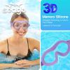 imageSwim Goggles No Leaking AntiFog Pool Goggles Swimming Goggles for Adult Men Women Youth UV Protection 180 Clear VisionPurple With Clear Lens
