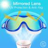 imageSwim Goggles No Leaking AntiFog Pool Goggles Swimming Goggles for Adult Men Women Youth UV Protection 180 Clear VisionWhite With Mirrored Gold