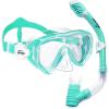 imageKids Snorkel Set Dry Top Snorkel Mask Snorkeling Gear for Kids Boys Girls Youth No Leak Comfy Mouthpiece AntiFog 180 Panoramic View Scuba Diving Swim Pool Equipment Snorkel KitGreen