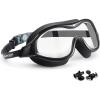 imageSwim Goggles No Leaking AntiFog Pool Goggles Swimming Goggles for Adult Men Women Youth UV Protection 180 Clear VisionBlack With Clear Lens