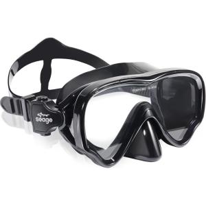imageSeago Kids Swim Goggles Snorkel Diving Mask for Youth515 AntiFog 180 Clear ViewBlack