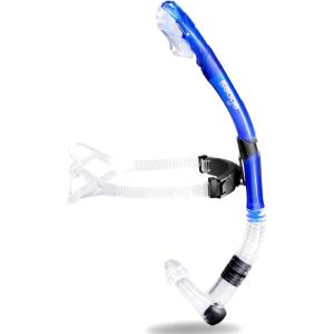 imageSeago Swim Snorkel for Lap Swimming Dry Top Front Swimmer Snorkel for Adult Youth Snorkel Gear Swimming Training Equipment in Pool and Open Water with Comfy Head Pads FoodGrade Silicone MouthpieceBlue