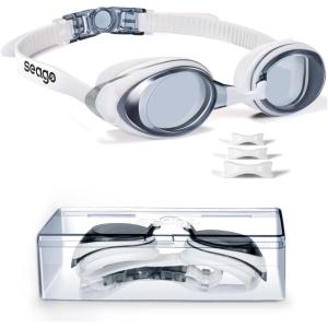 imageSwim Goggles Shortsighted Swimming Goggles Anti Fog UV Protection Fit for Adult Men Women Youth No Leaking Tinted Flat LensClear